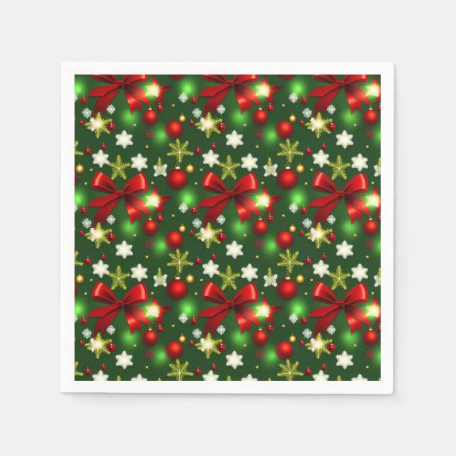 Serviette En Papier Motif de Noël 8 - Papier Napkin (Devant)