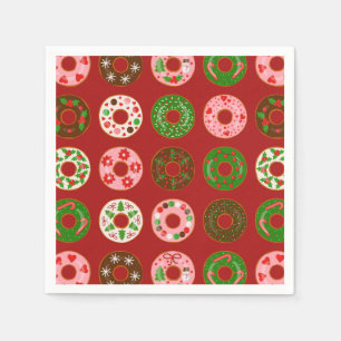 Serviette En Papier Motif de Noël Donut Holiday