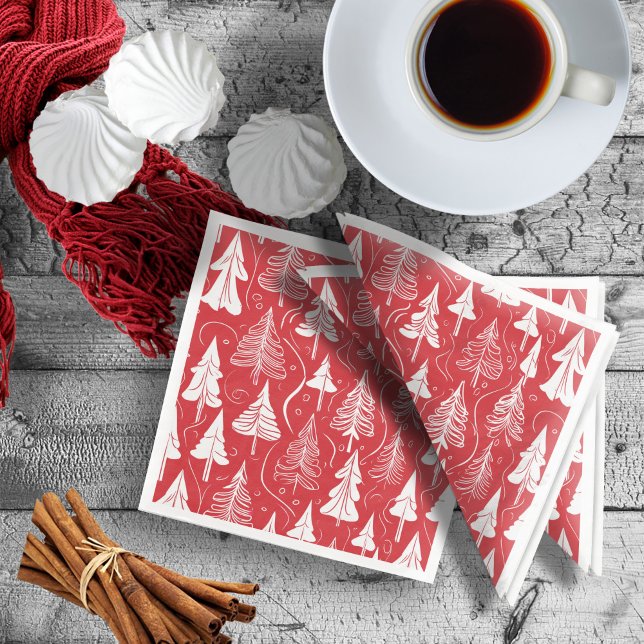 Serviette En Papier Motif de Noël rouge #6 ID1009 (Créateur téléchargé)