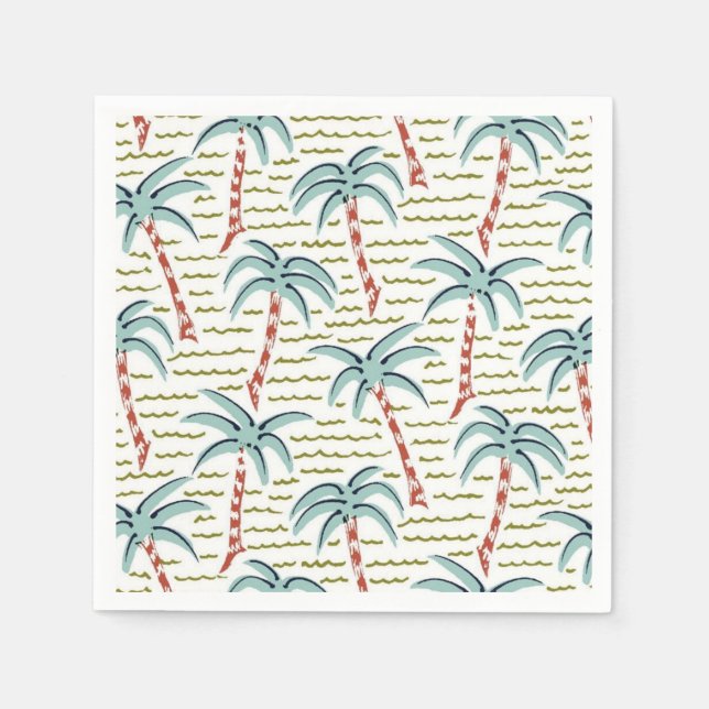 Serviette En Papier Motif de palmier (Devant)