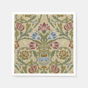 Serviette En Papier Motif de papier peint floral Brocade de William Mo