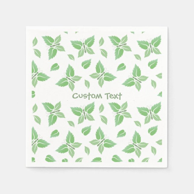 Serviette En Papier Motif de papillon de monnaie (Devant)