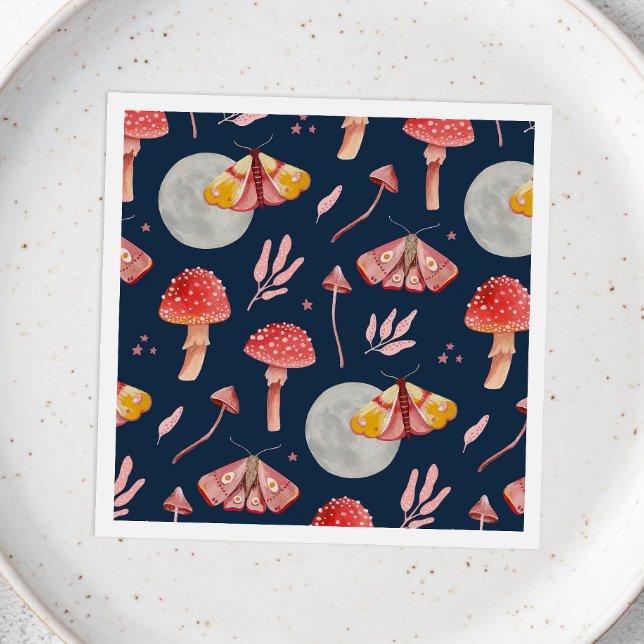 Serviette En Papier Motif de papillon magique et de champignons. Soiré (Créateur téléchargé)