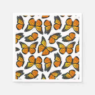 Serviette En Papier Motif de Papillon Monarque
