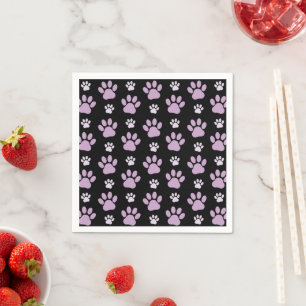 Serviette En Papier Motif De Pâtes, Pâtes Lilac, Pâtes De Chien, Empre