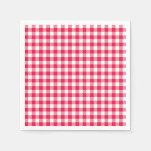 Serviette En Papier Motif de pays En vichy rouge classique