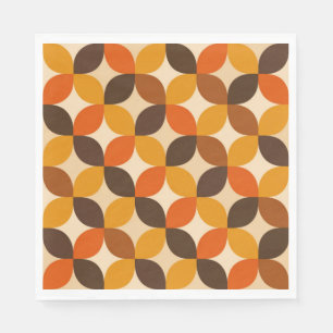 Serviette En Papier Motif de pétale moderne du milieu du siècle