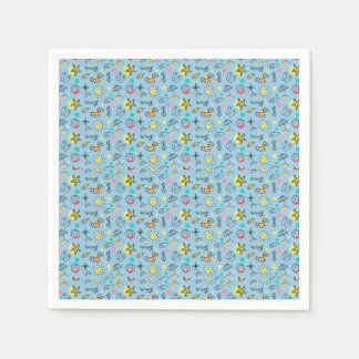 Serviette En Papier Motif de plage mignon