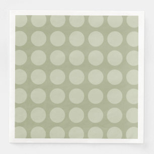 Serviette En Papier Motif de point de la Polka verte de Fern