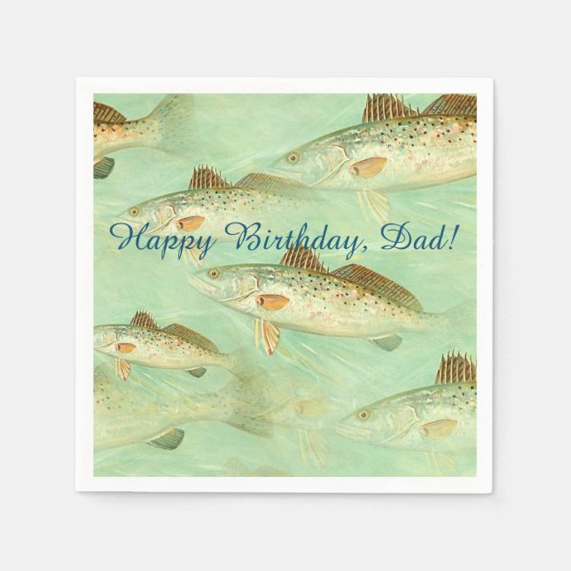 Serviette En Papier Motif de poisson basse (Devant)