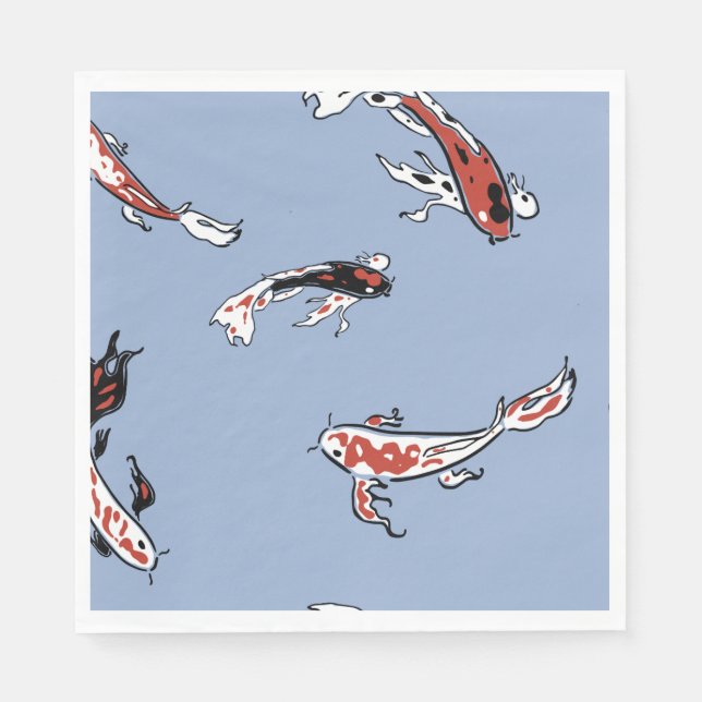 Serviette En Papier Motif de poisson Koi Carp (Devant)