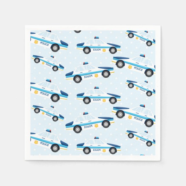 Serviette En Papier Motif de police (Devant)