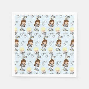 Serviette En Papier Motif de police