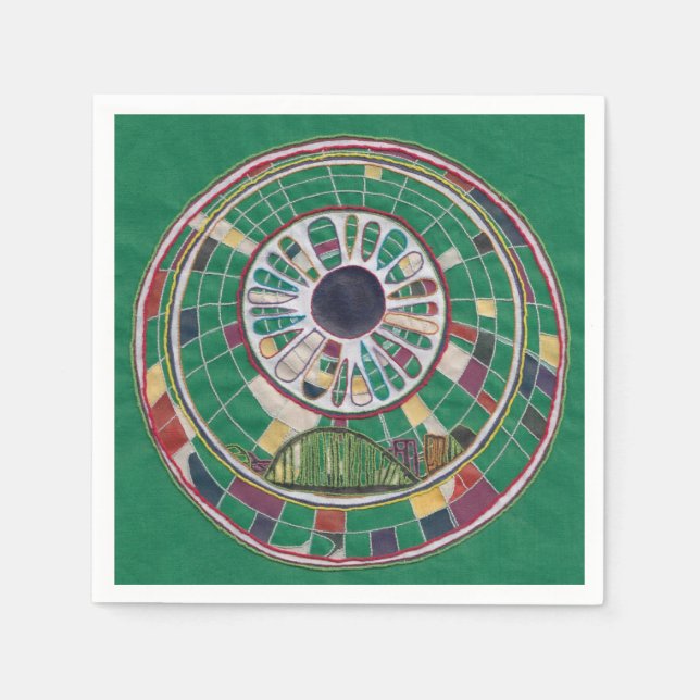 Serviette En Papier Motif de pont (Devant)