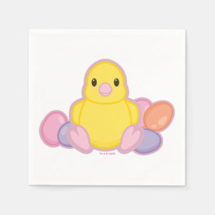 Serviette En Papier Motif de poussin de ressort de Lil