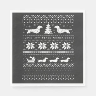 Serviette En Papier Motif de pull de Noël pour Dachshunds T-Shi classi