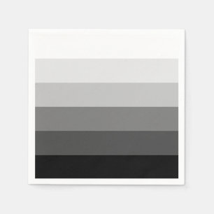 Serviette En Papier Motif de rayures à dégradé d'échelle de gris moder