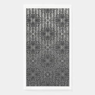 Serviette En Papier Motif de régence hollywoodienne gris argent rayé