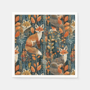 Serviette En Papier Motif de renard mignon