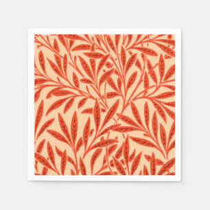 Serviette En Papier Motif de saule de William Morris, mandarine