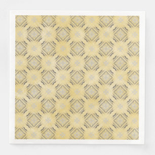 Serviette En Papier Motif de tableau de bord gris jaune et argent