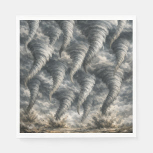 Serviette En Papier Motif de tempête de tornade dramatique