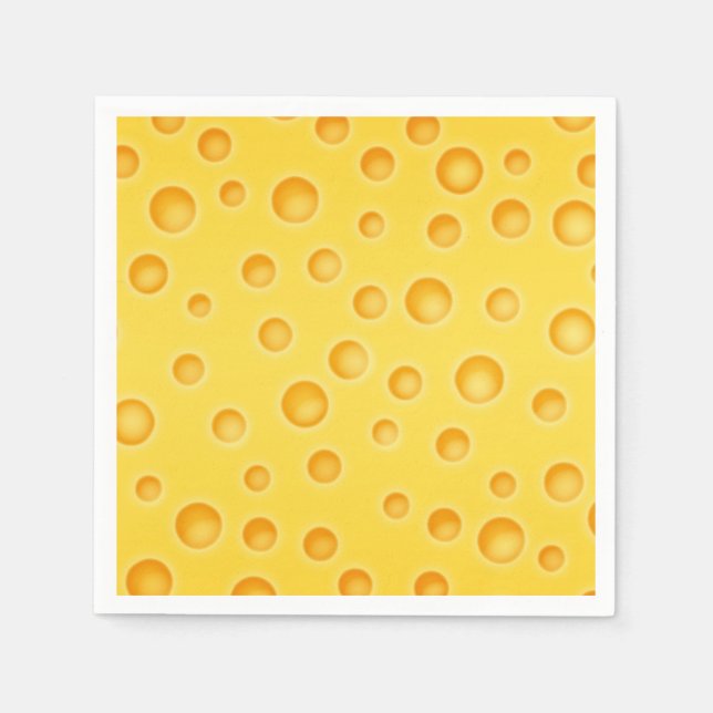 Serviette En Papier Motif de texture au fromage suisse (Devant)