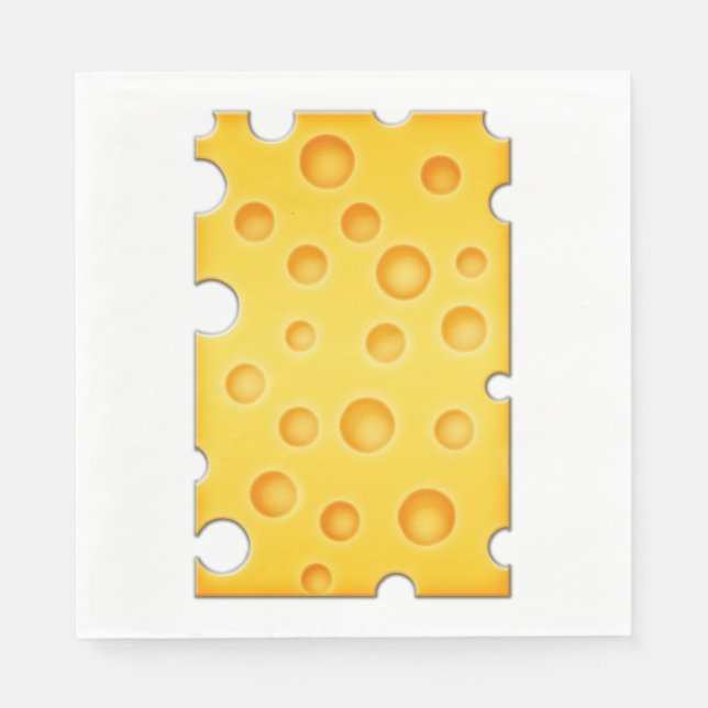 Serviette En Papier Motif de texture au fromage suisse (Devant)