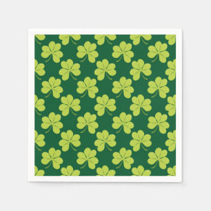Serviette En Papier Motif de trèfle shamrock vert mignon