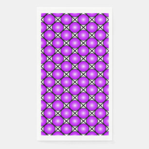 Serviette En Papier Motif de treillis noir et blanc à points roses mag