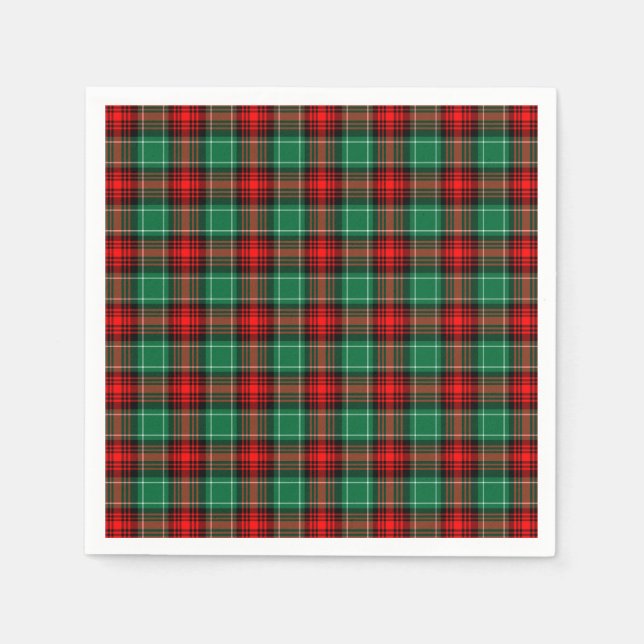 Serviette En Papier Motif de vacances Red Green (Devant)