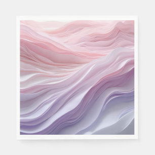 Serviette En Papier Motif de vague apaisant pastel