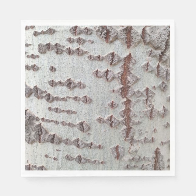 Serviette En Papier Motif d'écorce de bouleau (Devant)