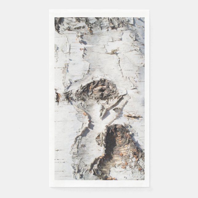 Serviette En Papier Motif d'écorce de bouleau (Devant)