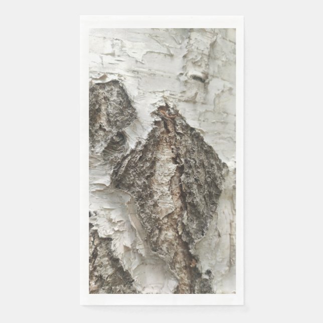 Serviette En Papier Motif d'écorce de bouleau (Devant)