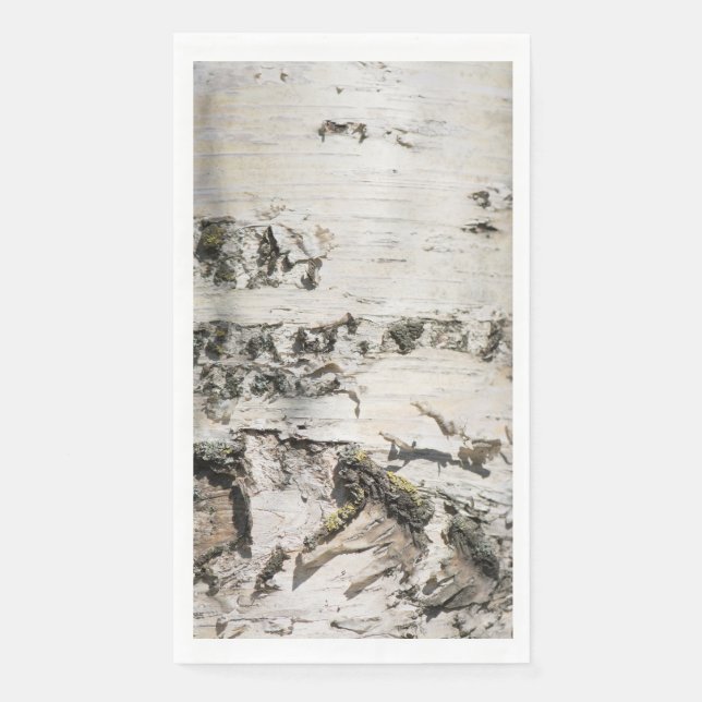 Serviette En Papier Motif d'écorce de bouleau (Devant)