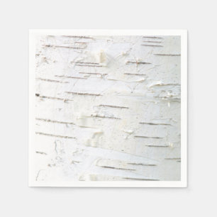 Serviette En Papier Motif d'écorce de bouleau
