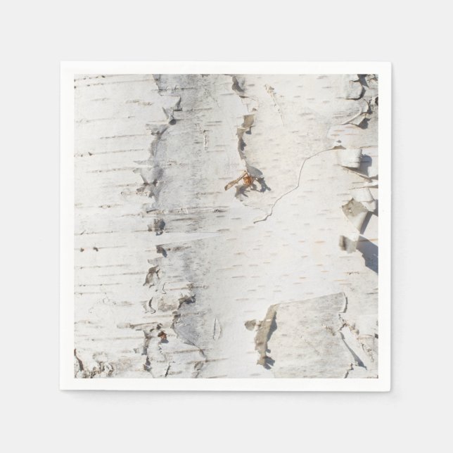 Serviette En Papier Motif d'écorce de bouleau (Devant)