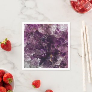 Serviette En Papier Motif d'énergie en quartz de cristal Amethyst viol