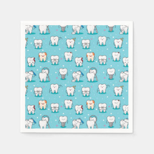 Serviette En Papier Motif dentaire mignon