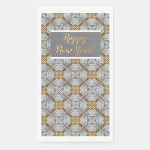 Serviette En Papier Motif des médaillons d'or et d'argent Laced