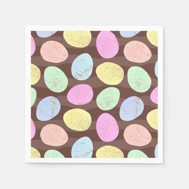 Serviette En Papier Motif des oeufs de Pâques de bonbons (Devant)