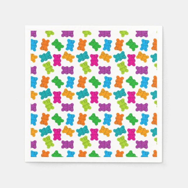 Serviette En Papier Motif des ours de gomme (Devant)