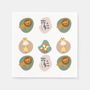 Serviette En Papier Motif des petits animaux