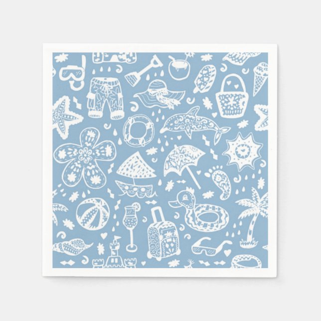 Serviette En Papier Motif d'été (Devant)