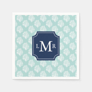 Serviette En Papier Motif d'été de la Monnaie mignonne et Monogramme b