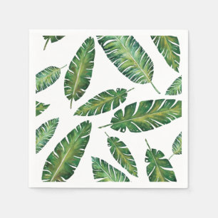 Serviette En Papier Motif d'été tropical feuille