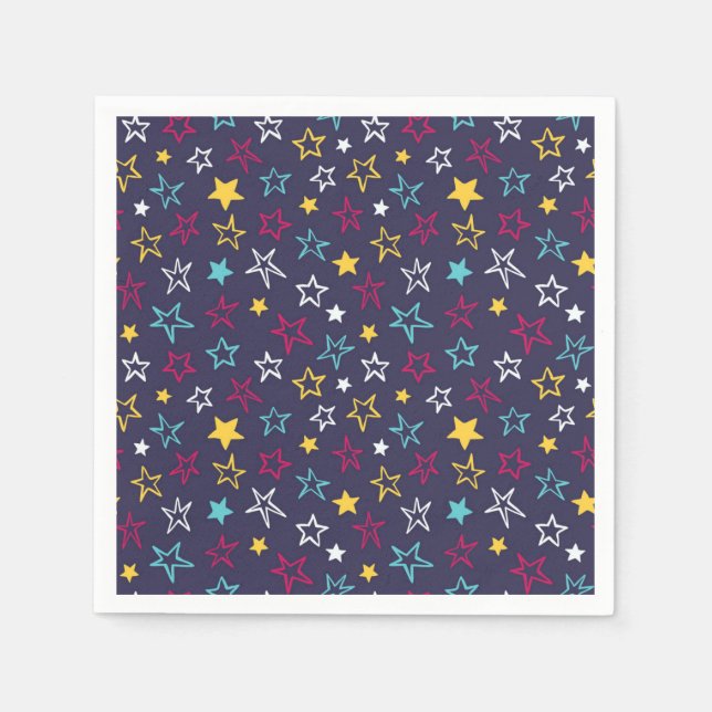 Serviette En Papier Motif d'étoiles (Devant)