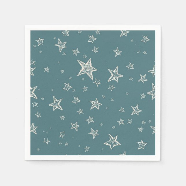 Serviette En Papier Motif d'étoiles (Devant)