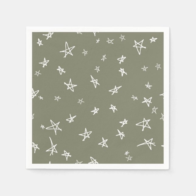 Serviette En Papier Motif d'étoiles (Devant)